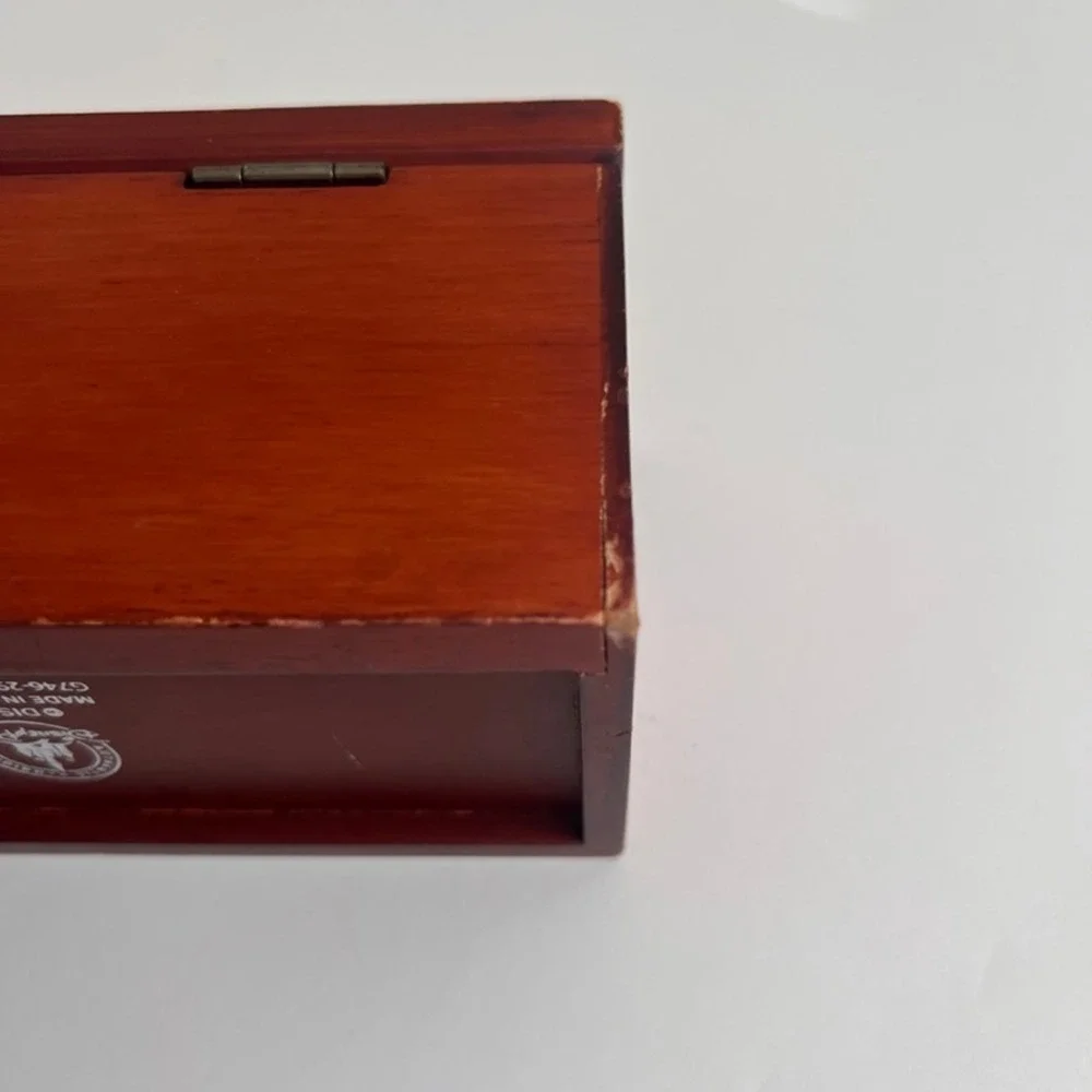 Disney Parks Mickey‎ Mouse Wooden Keepsake Trinket Box Cherry Finish
